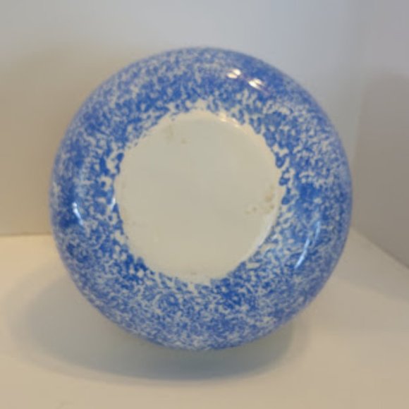 Double Sided Pitcher with Cat Sponged Blue Around Top & Bottom - Picture 4 of 5